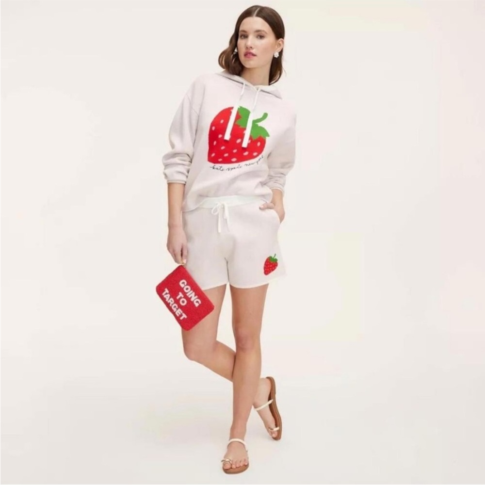 ♠️ Kate Spade for Target Cream Shorts with Strawberry Design embroidery